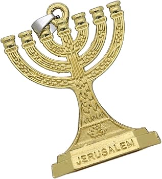 Portavelas judío tradicional de la menorá de 7 ramas, llavero con 12 tribus de Israel - Quierox - Tienda Online