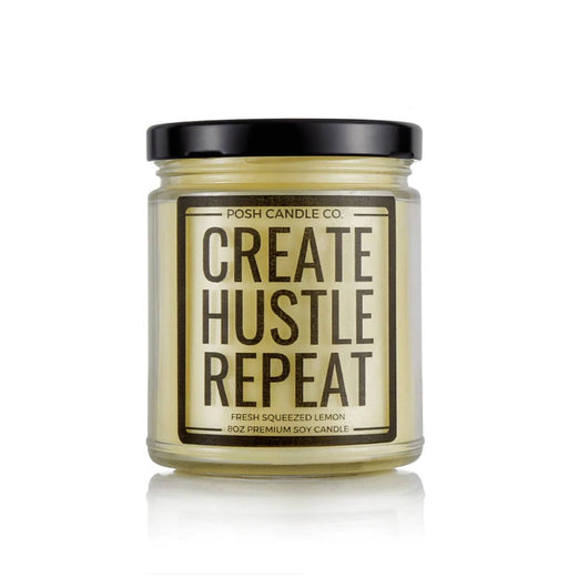 POSH CANDLE CO. Vela Create Hustle Repeat - Limon recien explimido - Quierox - Tienda Online
