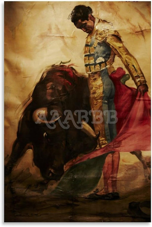 Póster abstracto de toreros españoles, arte de pared famoso de México, 24 x 36 pulgadas - Quierox - Tienda Online