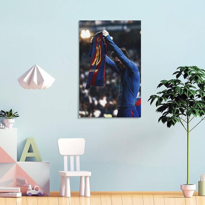 Póster de fútbol motivacional para dormitorio de niños de Lionel Messi, para pared. - Quierox - Tienda Online