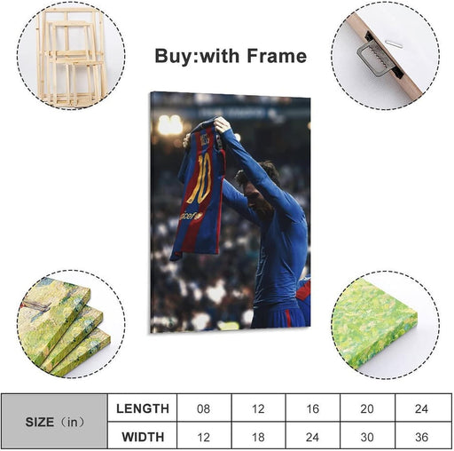 Póster de fútbol motivacional para dormitorio de niños de Lionel Messi, para pared. - Quierox - Tienda Online