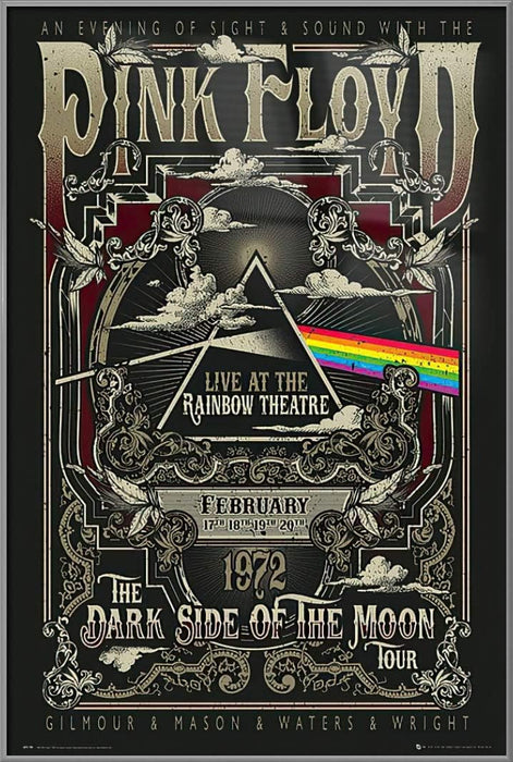 Póster musical enmarcado (anuncio en vivo en el arco iris del teatro) - Quierox - Tienda Online