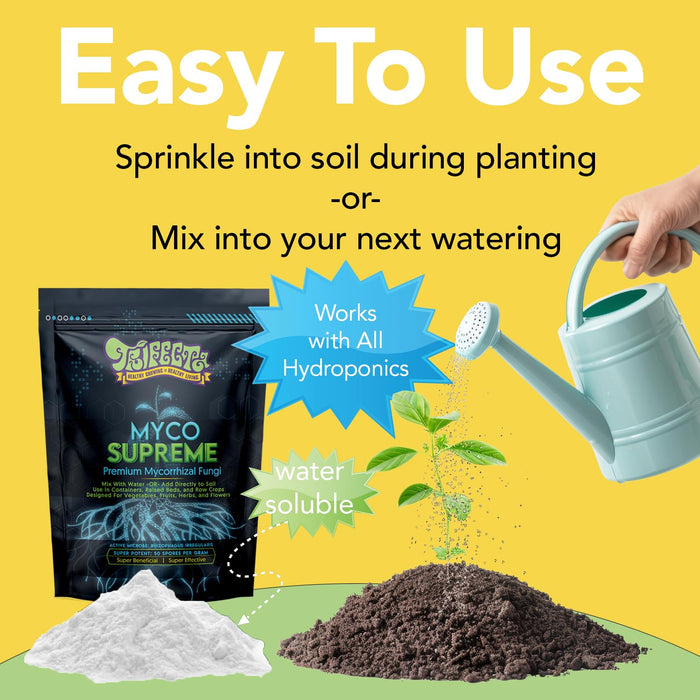 Potenciador de las raíces de los hongos micorrícicos para las plantas Trifecta Myco Supreme (2 onzas) - Quierox - Tienda Online