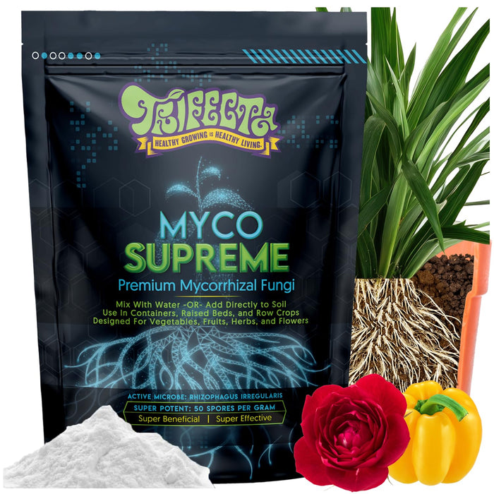 Potenciador de las raíces de los hongos micorrícicos para las plantas Trifecta Myco Supreme (2 onzas) - Quierox - Tienda Online