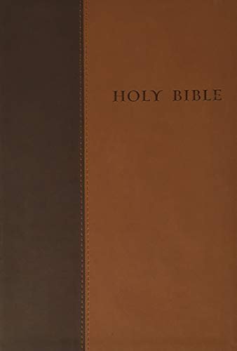 Premium Value Slimline Bible Large Print NLT, TuTone (LeatherLike, Brown/Tan) - Quierox - Tienda Online
