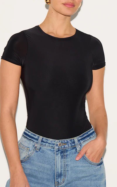 PRETTY LITTLE THING Body básico negro de manga corta - Quierox - Tienda Online