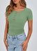 PRETTYGARDEN Camisetas de manga corta para mujer, con cuello henley acanalado, botones, corte entallado - Quierox - Tienda Online
