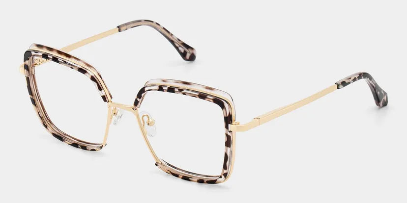 ZEELOOL Montura para lentes Cordaro Vasos mixtos de tortuga cuadrada