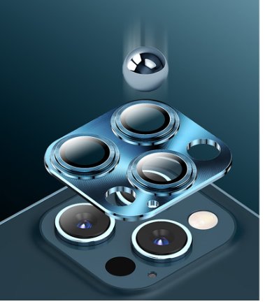 Protector de camara para iPhone 12 Pro Max de aluminio lente integrada de vidrio - Quierox - Tienda Online