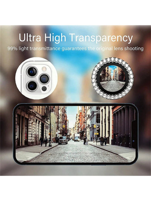 Protector de lente de cámara con diamantes de imitación solo compatible con iPhone - Quierox - Tienda Online