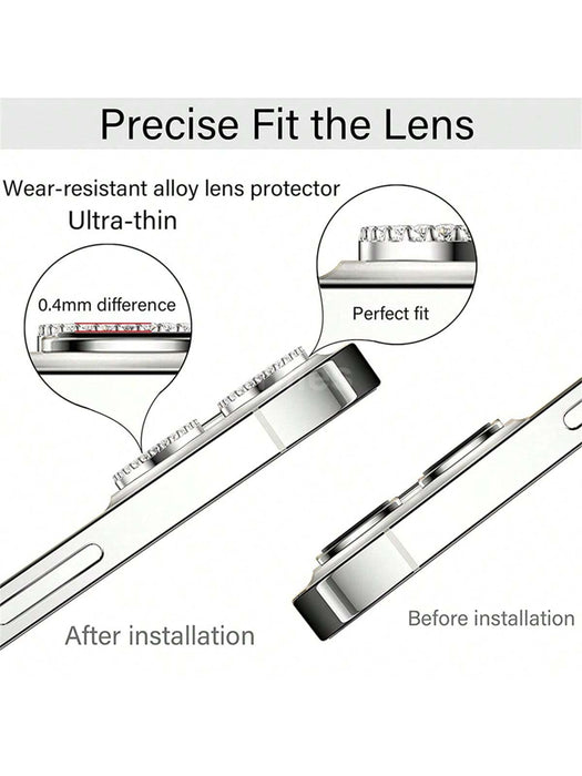 Protector de lente de cámara con diamantes de imitación solo compatible con iPhone - Quierox - Tienda Online