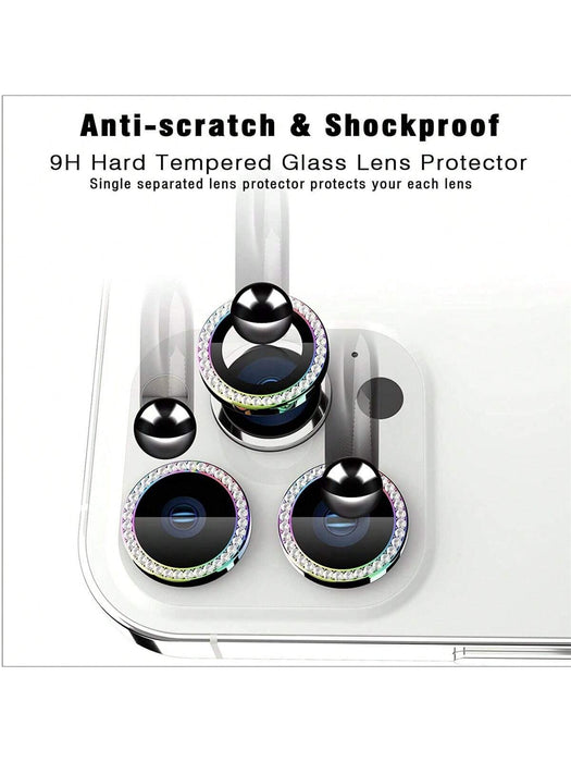 Protector de lente de cámara con diamantes de imitación solo compatible con iPhone - Quierox - Tienda Online