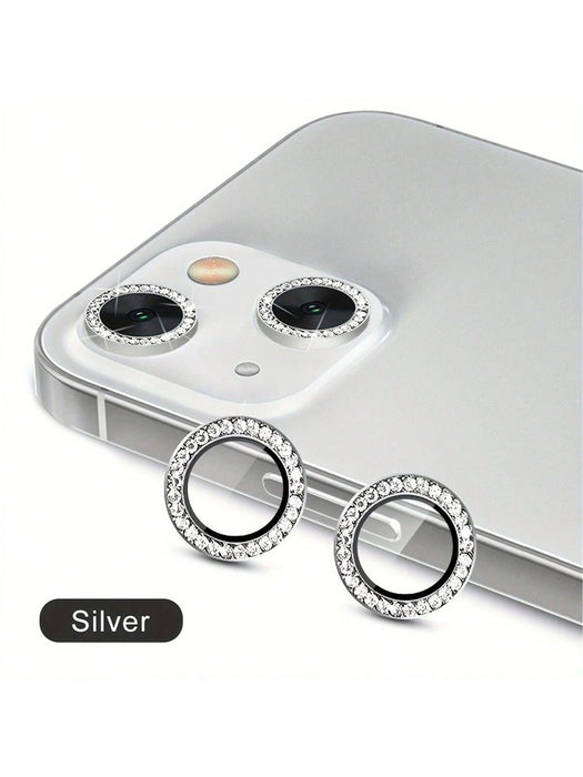 Protector de lente de cámara plateado brillante, compatible con iPhone - Quierox - Tienda Online