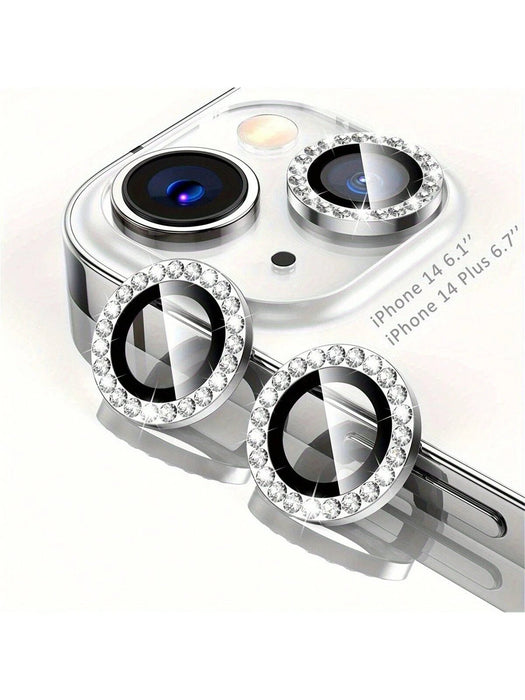 Protector de lente de cámara plateado brillante, compatible con iPhone - Quierox - Tienda Online