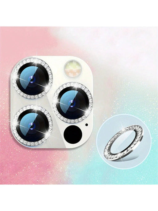 Protector de lente de cámara plateado brillante, compatible con iPhone - Quierox - Tienda Online