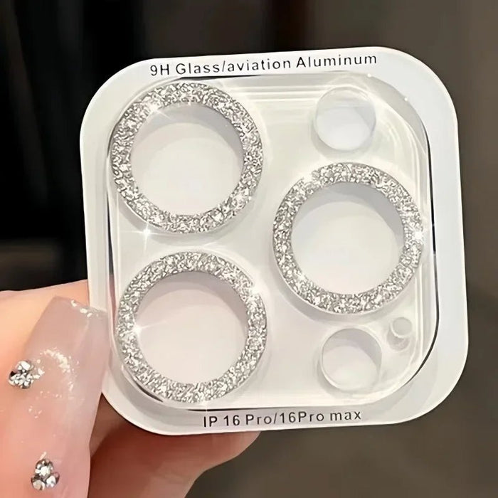 Protector de lente de cámara transparente con purpurina para IPhone 11 pro max - Quierox - Tienda Online