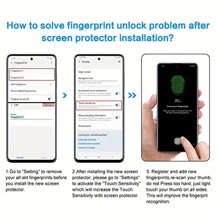 Protector de Pantalla, de Vidrio Templado HD Transparente para Galaxy A53 5G, pack 3 - Quierox - Tienda Online