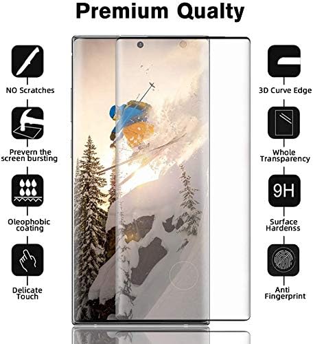 Protector de pantalla de vidrio templado para Galaxy Note 10 Plus [Paquete de 2+2] - Quierox - Tienda Online