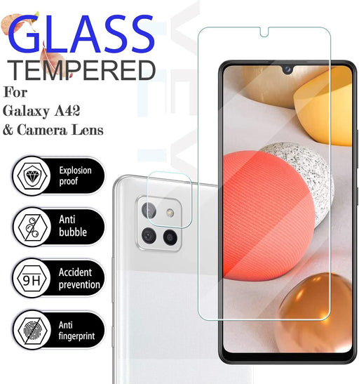 Protector de pantalla de vidrio templado transparente para Galaxy A42 5G HD - Quierox - Tienda Online