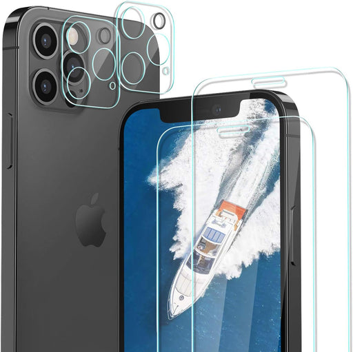 Protector de pantalla de vidrio templado transparente + protectores de lente de cámara - Quierox - Tienda Online