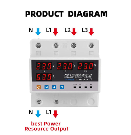 Protector de sobretensión y subtensión (ATS), interruptor de transferencia automático - Quierox - Tienda Online