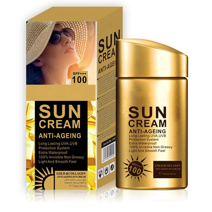 Protector solar antiedad FPS 100 para rostro y cuerpo, resistente al agua - Quierox - Tienda Online