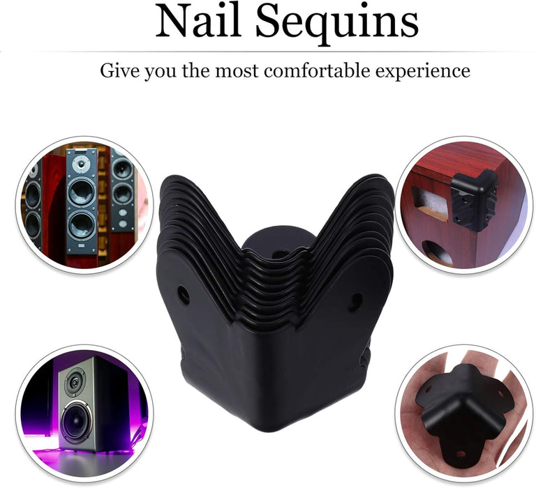 Protectores de esquina de gabinete, altavoces y mas, protectores de borde de metal redondeado, 16 piezas - Quierox - Tienda Online