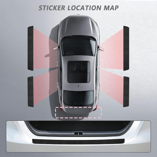 Protectores de umbral de puerta de coche de fibra de carbono, pegatinas protectoras - Quierox - Tienda Online