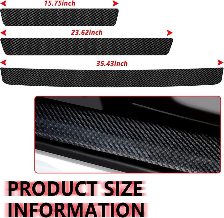 Protectores de umbral de puerta de coche de fibra de carbono, pegatinas protectoras - Quierox - Tienda Online