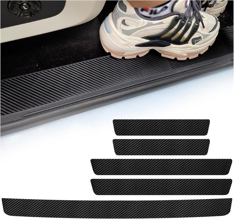 Protectores de umbral de puerta de coche de fibra de carbono, pegatinas protectoras - Quierox - Tienda Online