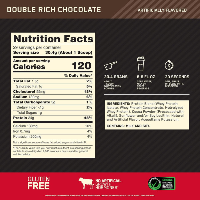 Proteína en polvo 100 % Whey de Optimum Nutrition Gold Standard - Quierox - Tienda Online
