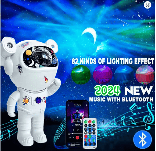 Proyector de luz LED de estrella de astronauta con Bluetooth, luz nocturna de ambiente - Quierox - Tienda Online