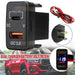 Puerto PD tipo C + adaptador de cargador USB rápido QC 3,0 y voltímetro para vehiculos - Quierox - Tienda Online