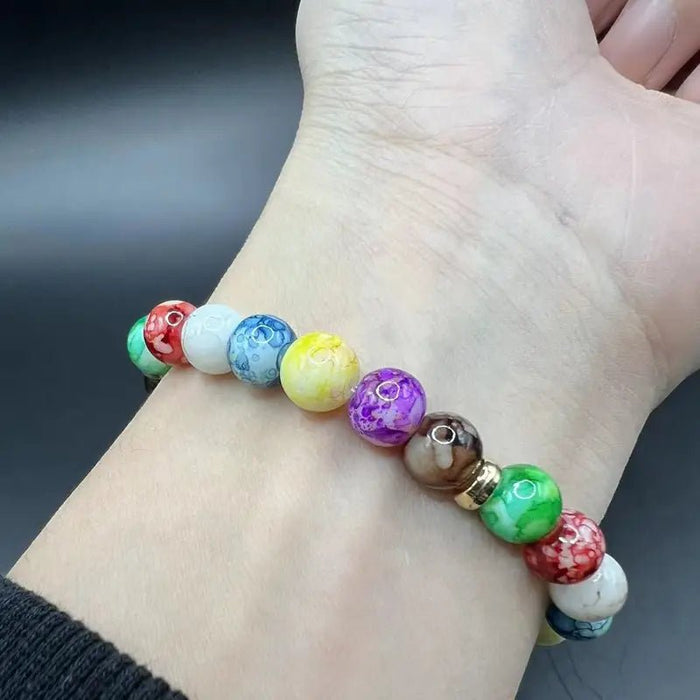 Pulsera Chic de Cuentas Coloridas - Artesanía de Vidrio - Quierox - Tienda Online