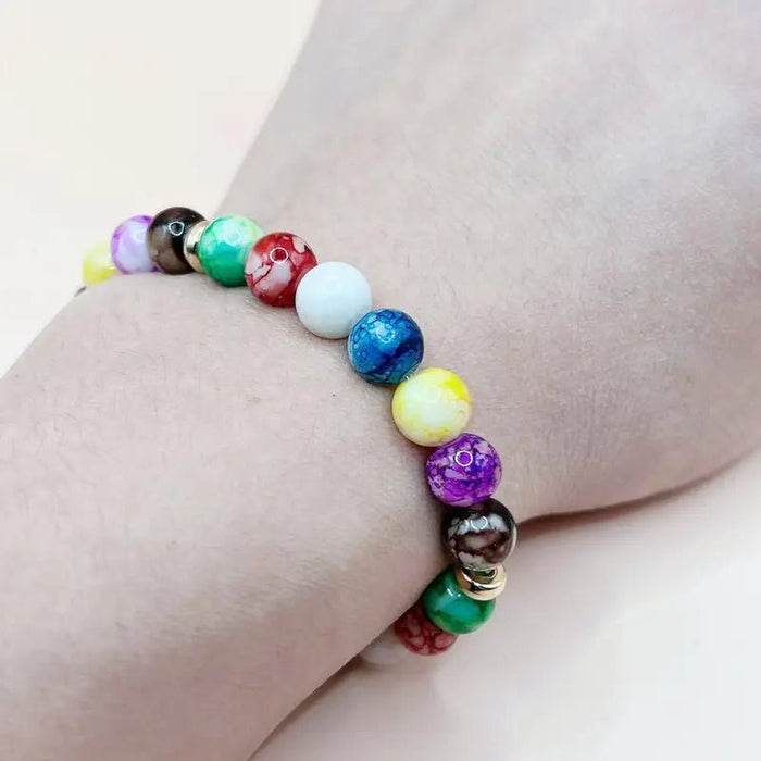 Pulsera Chic de Cuentas Coloridas - Artesanía de Vidrio - Quierox - Tienda Online