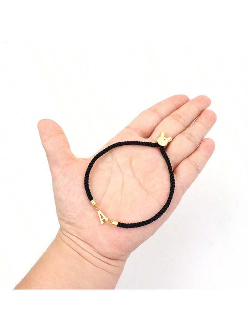 Pulsera clásica ajustable con inicial para mujer - Quierox - Tienda Online