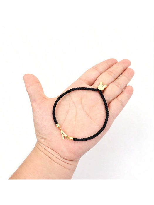 Pulsera clásica ajustable con inicial para mujer - Quierox - Tienda Online