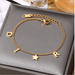 Pulsera con colgante de estrella y letra de moda coreana para mujer de metal - Quierox - Tienda Online