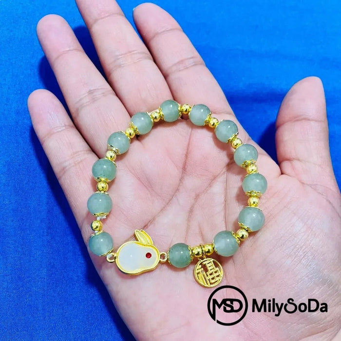 Pulsera Conejito de la Suerte Verde - Quierox - Tienda Online