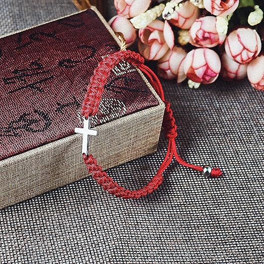 Pulsera cruzada colorida unisex, de acero inoxidable, ajustable, con cuerda trenzada - Quierox - Tienda Online