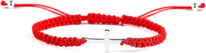 Pulsera cruzada colorida unisex, de acero inoxidable, ajustable, con cuerda trenzada - Quierox - Tienda Online