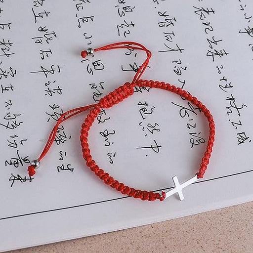 Pulsera cruzada colorida unisex, de acero inoxidable, ajustable, con cuerda trenzada - Quierox - Tienda Online