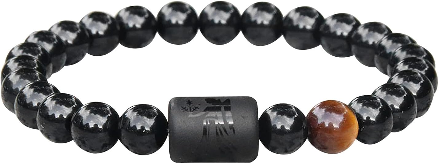 Pulsera de 12 constelaciones, ojo de tigre, piedra de cristal para hombre - Quierox - Tienda Online