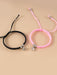 Pulsera de aleación para hombre, 2pcs, con dije magnético de corazón, moderna y popular - Quierox - Tienda Online
