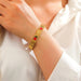 Pulsera de cadena con dijes de margaritas y conchas naturales de acero inoxidable para mujer - Quierox - Tienda Online