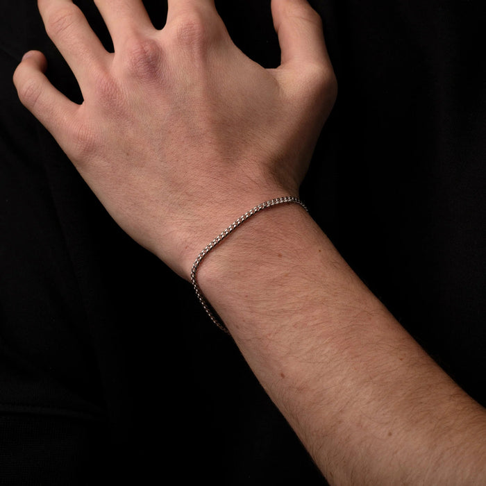 Pulsera de cadena cubana de plata de 3 mm - Quierox - Tienda Online