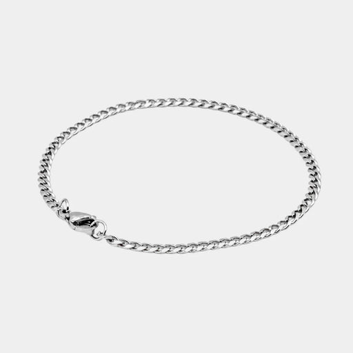 Pulsera de cadena cubana de plata de 3 mm - Quierox - Tienda Online