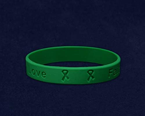 Pulsera de cinta verde para parálisis cerebral, glaucoma, salud mental, cáncer de hígado y conciencia sobre la donación de órganos - Quierox - Tienda Online