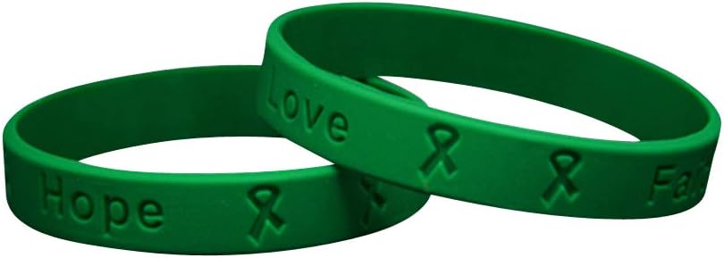 Pulsera de cinta verde para parálisis cerebral, glaucoma, salud mental, cáncer de hígado y conciencia sobre la donación de órganos - Quierox - Tienda Online