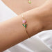 Pulsera de Color dorado con flor de tulipán rosa para mujer - Quierox - Tienda Online